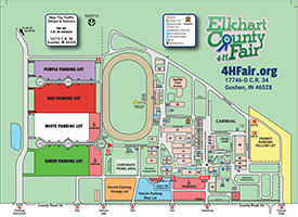 Get a map of the Elkhart country Fairgrounds